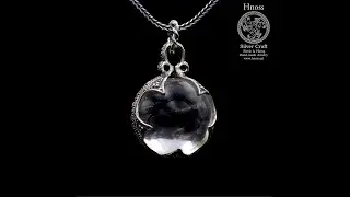 Viking Crystal Mountain Ball Amulet with Silver Cover by Hnoss Silver Craft