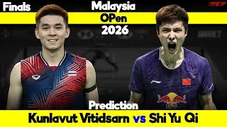 Shi Yu QI vs Kunlavut Vitidsarn PETRONAS Malaysia Open 2026 Finals Badminton Match Predictions