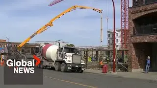 Video shows shocking moment roof collapses at Victoria, BC construction site
