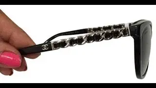 #Chanelsunglasses Chanel Black cc chain link silver tone sunglasses