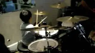 BoJacob playing drums/his mom is singing