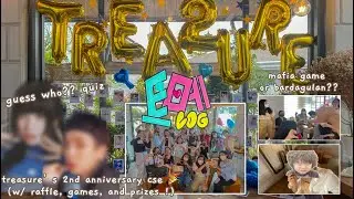 📹 TEUME VLOG #03: TREASURE&rsquo;s 2nd Anniversary Event (or bardagulan?) | guess who, mafia game, raffle