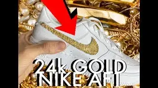 ИЗГОТОВЛЕНИЕ NIKE Air Force 1S ИЗ 24-КАРАТНОГО ЗОЛОТА