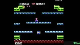 Mario Bros Classic Europe. Speedrun Phase 3 and 4 1:12