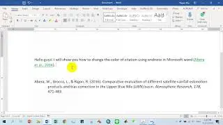 How to change citation color using Endnote in Microsoft Word.