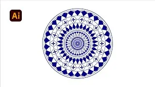 How to Create Mandala Pattern Design in Adobe Illustrator | Easy Vector Art Tutorial