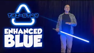 ENHANCED BLUE TRI-STAR Lightsaber Pixel Blade for Daniel P. [4K]
