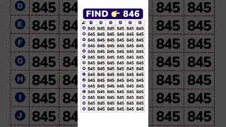 Find the ODD Number - 846 | Numbers and Letters Edition | Fun Quiz #quiz #shorts