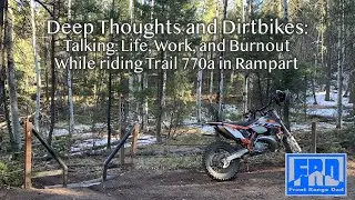 Dirt Bikes and Deep Thoughts. Riding Rampart Range Single Track 770a