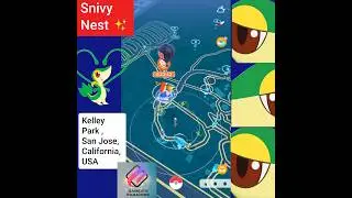 Snivy Nest in Pokemon Go #snivy #snivynest #shinysnivy #pokemonnest #pokemongousa #kelleypark