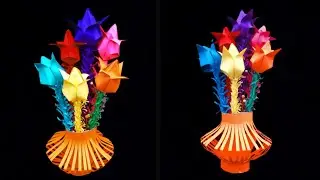 Day- How To Make Paper Flowers । Origami Lotus Flower । Paper Lotus Flower