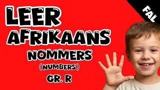 Nommers, AFR.(FAL) Gr.R. Leer tel tot 10  in Afrikaans. Includes numbers and number names.