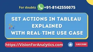 What are Set Actions in Tableau? | Set actions explained with example