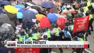 Pro-democracy movement in Hong Kong continues Sunday   홍콩 점령운동 개시
