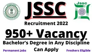 JSSC Recruitment 2022 || 950+ Vacancy || Easy Selection, Jharkhand Staff Selection commission job||