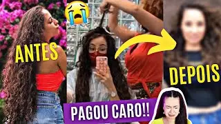 MENINA DO CABELO GIGANTE FOI NO SALÃO TIRAR AS PONTAS E SAIU COM CABELO PICOTADO 😰