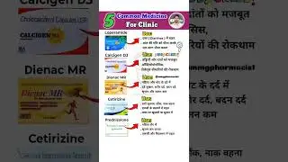 5 Common Medicine For Clinic ☺️💯| #medicine #pharmacy #hospital #doctor #shorts #dawah #yt #clinic