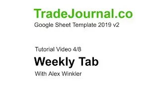 TradeJournal.co | Weekly Tab