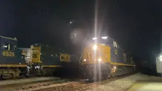 (Short) CSX 7429 leads I196-14 through Lithonia Yard with a SAAHC on the CSX Georgia Subdivision 