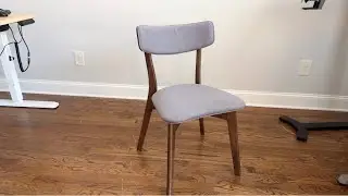Mid-Century Modern Fabric Dining Chairs with Natural Walnut - REVIEW