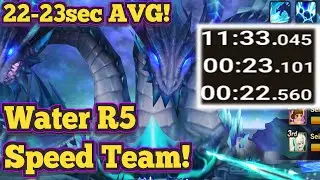 Solo Water R5 (Frostjade) Speed Team 22-23Sec Average! - Summoners War