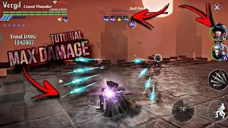 Devil May Cry: Peak of Combat| Vergil: Count Thunder Max Damage Tutorial (Non-stop Cycle) #dmcpoc