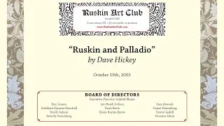 10/19/2003 &ldquo;Ruskin and Palladio&rdquo; by Dave Hickey