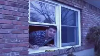 Angry guy shouting at caramelldansen in apartment