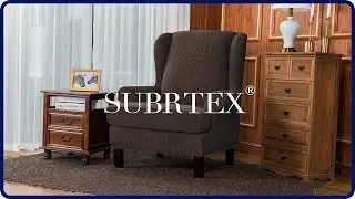 How to install Wingback chair cover installation guide by Subrtex