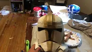 DIY 327th clone trooper helmet out of cardboard!!