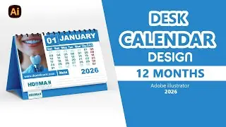 CALENDAR DESIGN IN ILLUSTRATOR || 2026 || AF-SOMALI