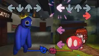 Rainbow Friends FNF mod Blue VS GirlFriend Friday Night Funkin Mod Roblox