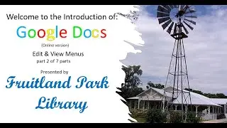 Google Docs Edit & View Tabs pt 2 of 7
