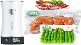 Compact Vacuum Sealer for Food (Vacuum Sealer Machine + 30 Reusable Vacuum