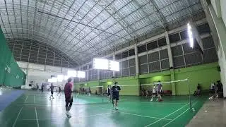 #เพิ่มสุข [Drunker Badminton] Game1 Beer Sharp VS J Dai Tom   4K