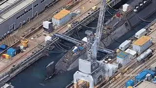 Exploring HMNB Devonport: Vanguard Class Nuclear Submarine in Dry Dock
