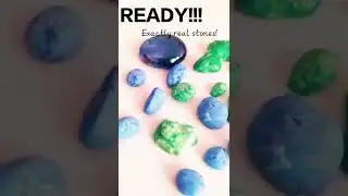 Make COLOURED STONES easily at Home | With ONLY 2 Ingredients!😱💖 #shorts