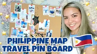 DIY PHILIPPINE MAP TRAVEL PIN BOARD 🇵🇭 | Tala Albano