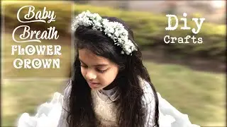 How to make a Flower Crown / Paper Baby Breath Headband for Summer Hairstyle