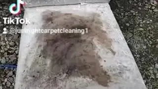 Cleaning a Dirty Chair that was sitting in storage. Just Right Carpet Cleaning