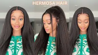 BEGINNER-FRIENDLY 360 WIG INSTALL | KINKY STRAIGHT WIG | HERMOSA HAIR