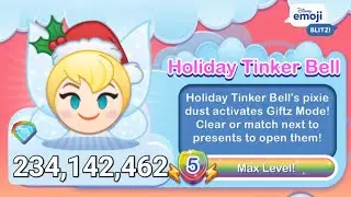 Disney Emoji Blitz - HOLIDAY TINKER BELL (Level 5) - Peter Pan - HIGH SCORE - Exclusive