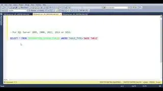 SQL Get list of all tables in a table