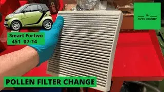 Замена салонного фильтра для улавливания пыльцы &mdash; Smart Fortwo 451 2008