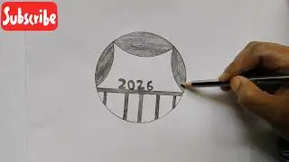 Happy new year special drawing।। easy 2026 drawing tutorial | 2026 drawing ideas।। beginners drawing
