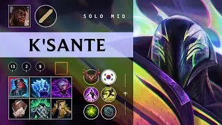 K'Sante Mid vs Singed - KR Grandmaster Patch 26.02