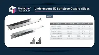 Helicon Undermount 3D Softclose Quadro Slides