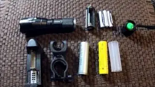 Ultrabright $15 Flashlight 3 Battery Comparison! (2) 18650 and AAA