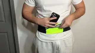 Adjustable Running Belt Waist Pack, Fanny Pack For Working Out With Sweat Resistant Backing, Holds A