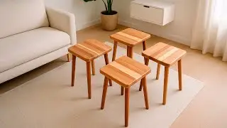 DIY Wooden STOOLS: Simple Build and AMAZING Results